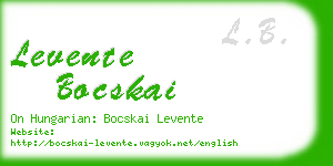 levente bocskai business card